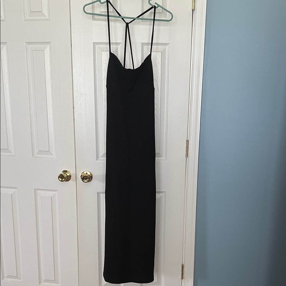 Chic Black Backless Maxi Dress